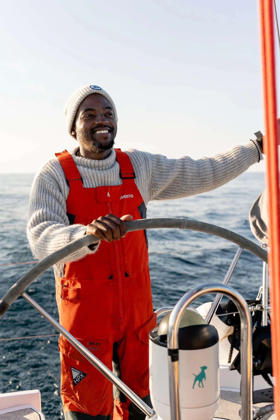 Erebus Wool Boat Neck Sweater.