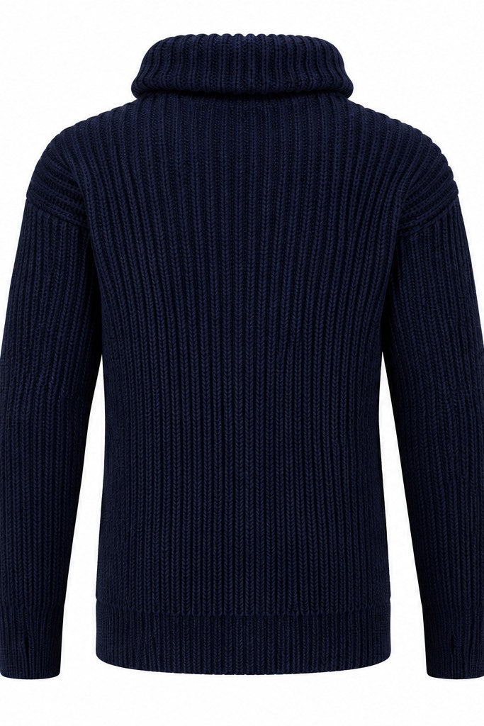 Maritime British Wool Roll Neck Sweater