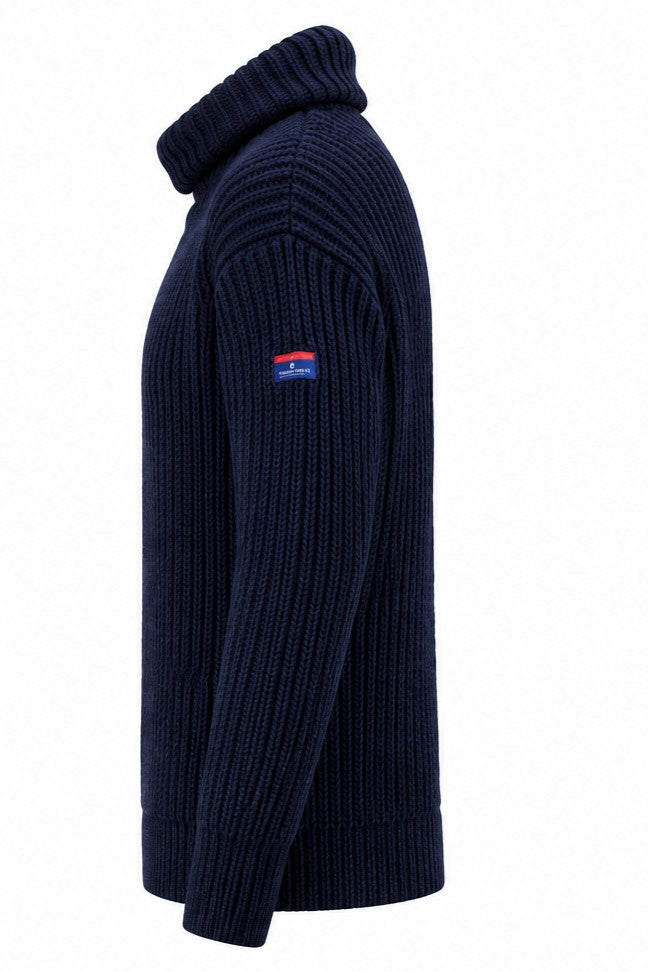 Maritime British Wool Roll Neck Sweater