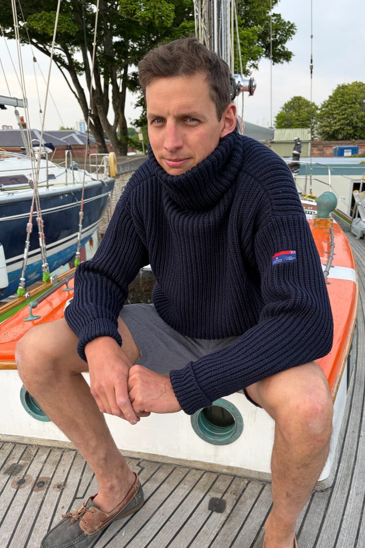 Maritime British Wool Roll Neck Sweater