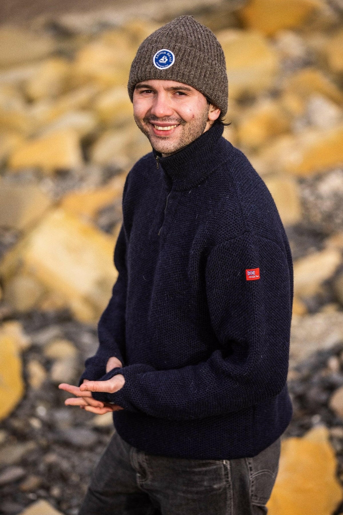 Zip Neck British Wool Sweater
