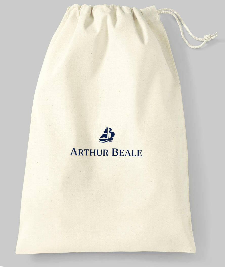 ONE FREE 100% recycled cotton bag with each Arthur Beale pullover purchase.