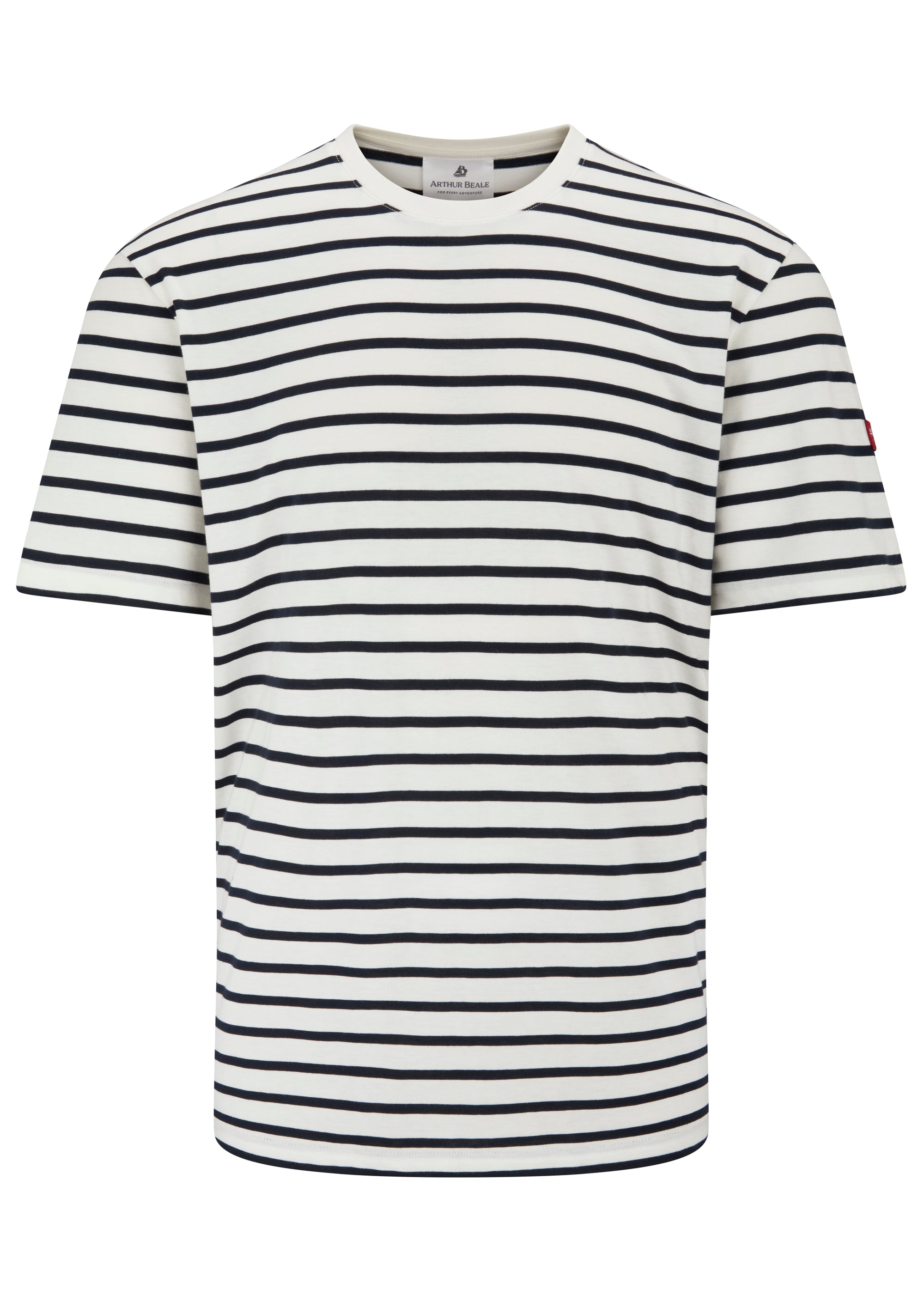 Arthur Beale Harbour Striped Cotton T-shirt (Short Sleeve)
