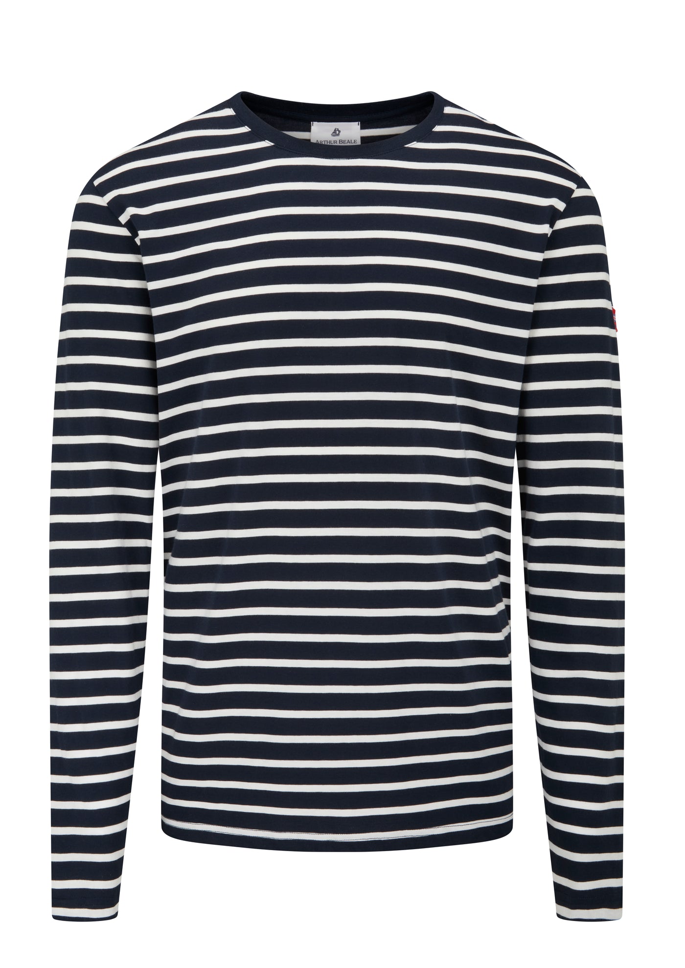 Arthur Beale Marina Cotton Striped T-shirt (Long Sleeve)