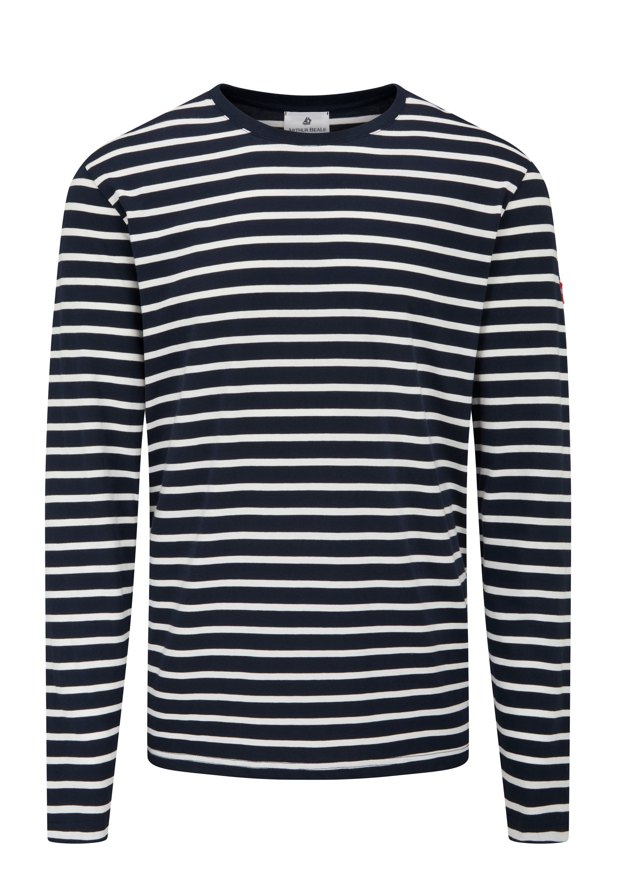 Arthur Beale Marina Cotton Striped T-shirt (Long Sleeve)