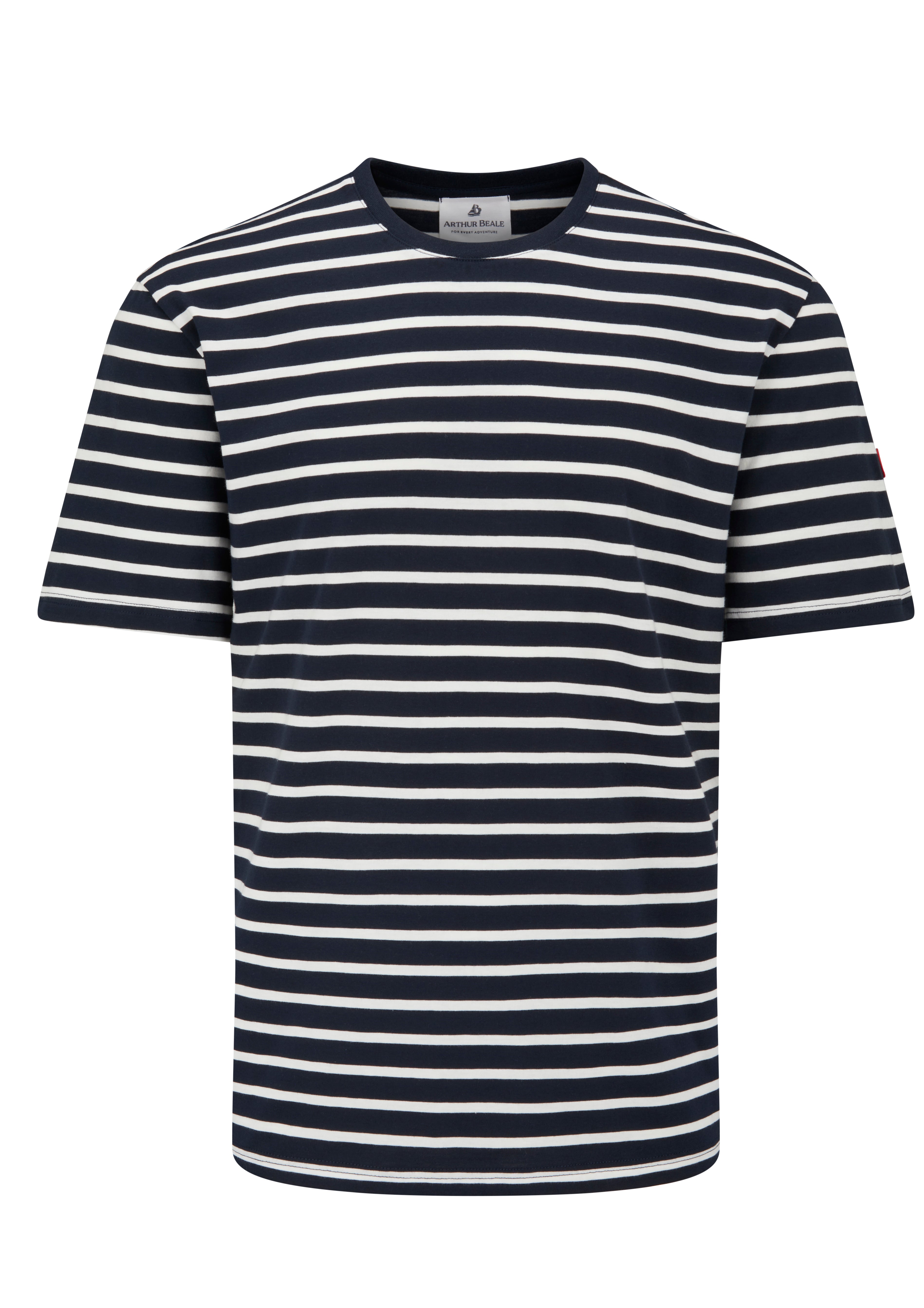 Arthur Beale Harbour Striped Cotton T-shirt (Short Sleeve)