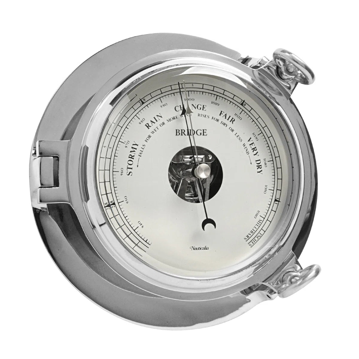 Chrome Bridge Barometer - 18cm