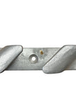 Galvanised steel bow chock 11"
