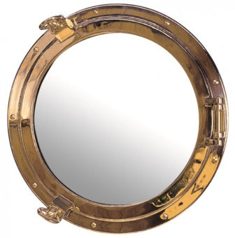 Foresti & Suardi Porthole Mirror Brass (missing wing nuts).