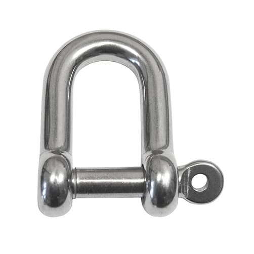 Captive Pin D Shackle - Stainless Steel