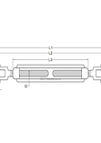 Jaw to Jaw Stainless Steel Turnbuckle Rigging Screw.