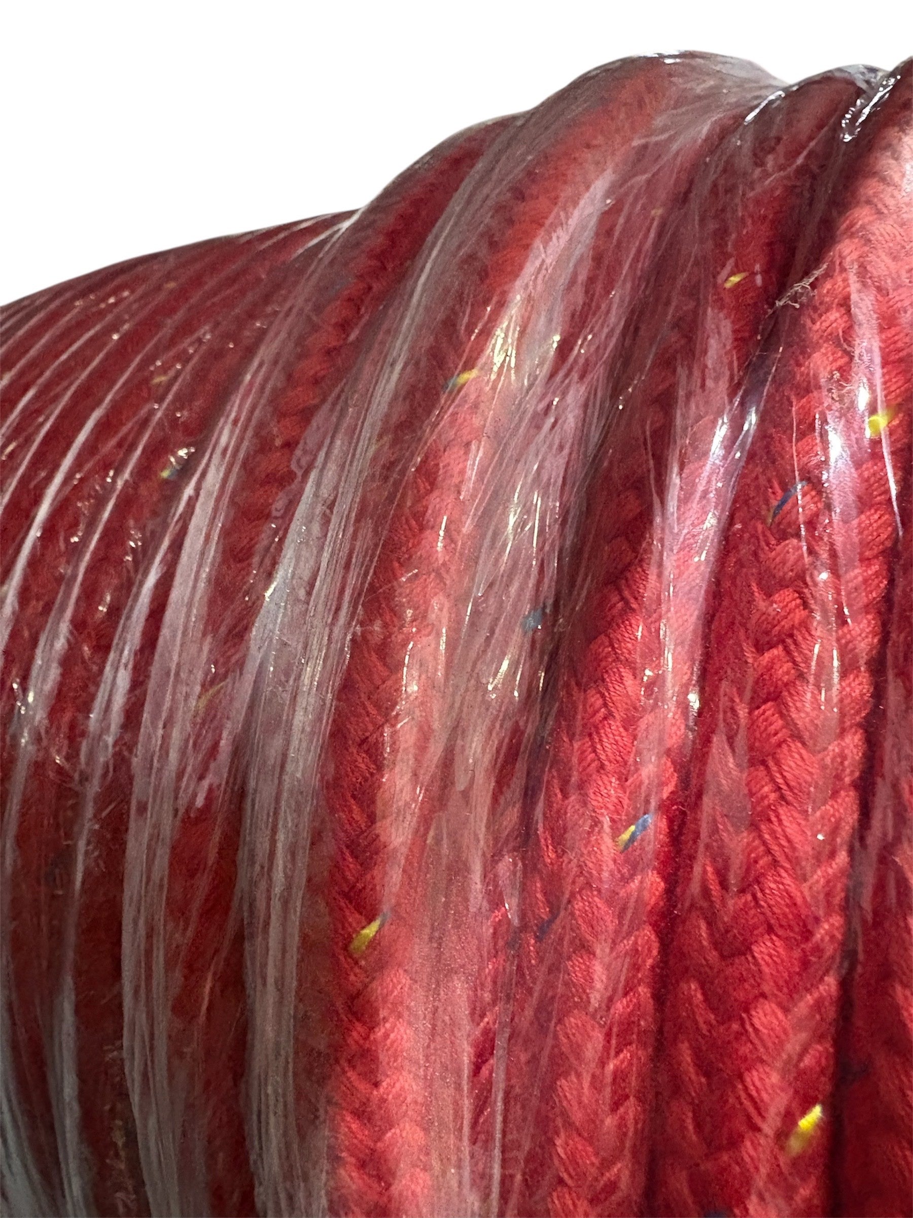 Soft Matt Braided Polyester Red with Fleck 16mm 100m (Full Reel)