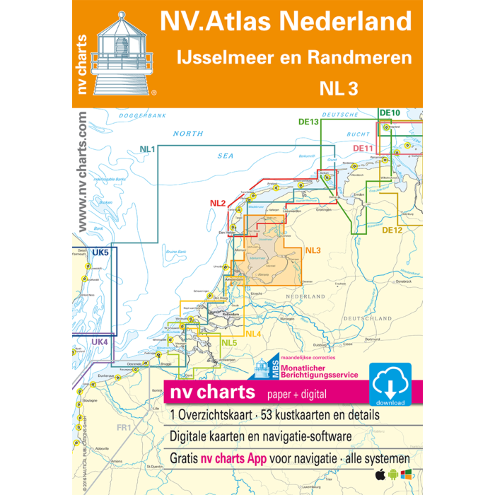 NV Atlas Chart: NL3 Ijsselmeer en Randmeren.