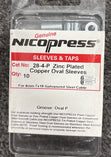 Nicopress Zinc Plated Copper Oval Sleeve for 5/32 Inch, 4mm (Pack of 10)