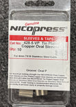 Nicopress 5/32" Tin plated Copper Oval Sleeves (Pack of 10)