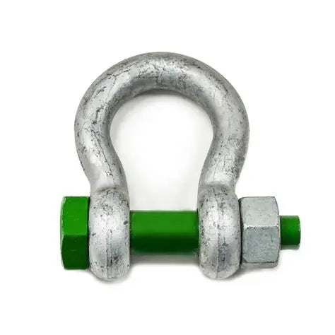 Crosby Lifting Bow Shackles (Green safety bolt + nut)