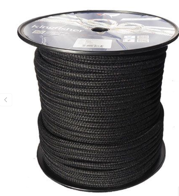 Soft Matt Braided Polyester Black 14mm 100m Reel