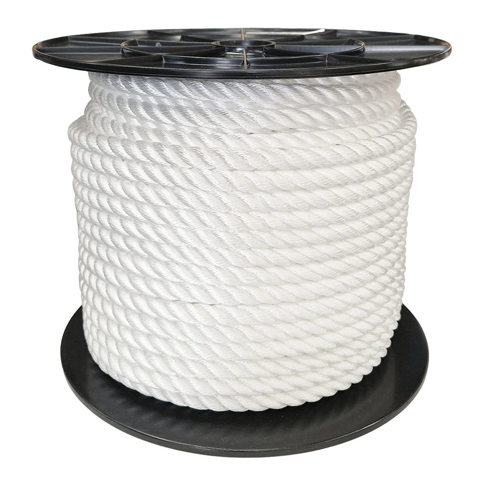Three Strand Polyester White 16mm 100m Reel