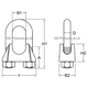 Commercial Galvanised Wire Rope Grip (DIN)