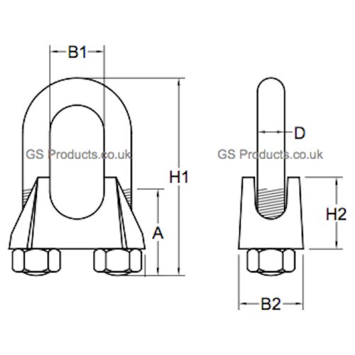 Stainless Steel Wire Rope Grips DIN