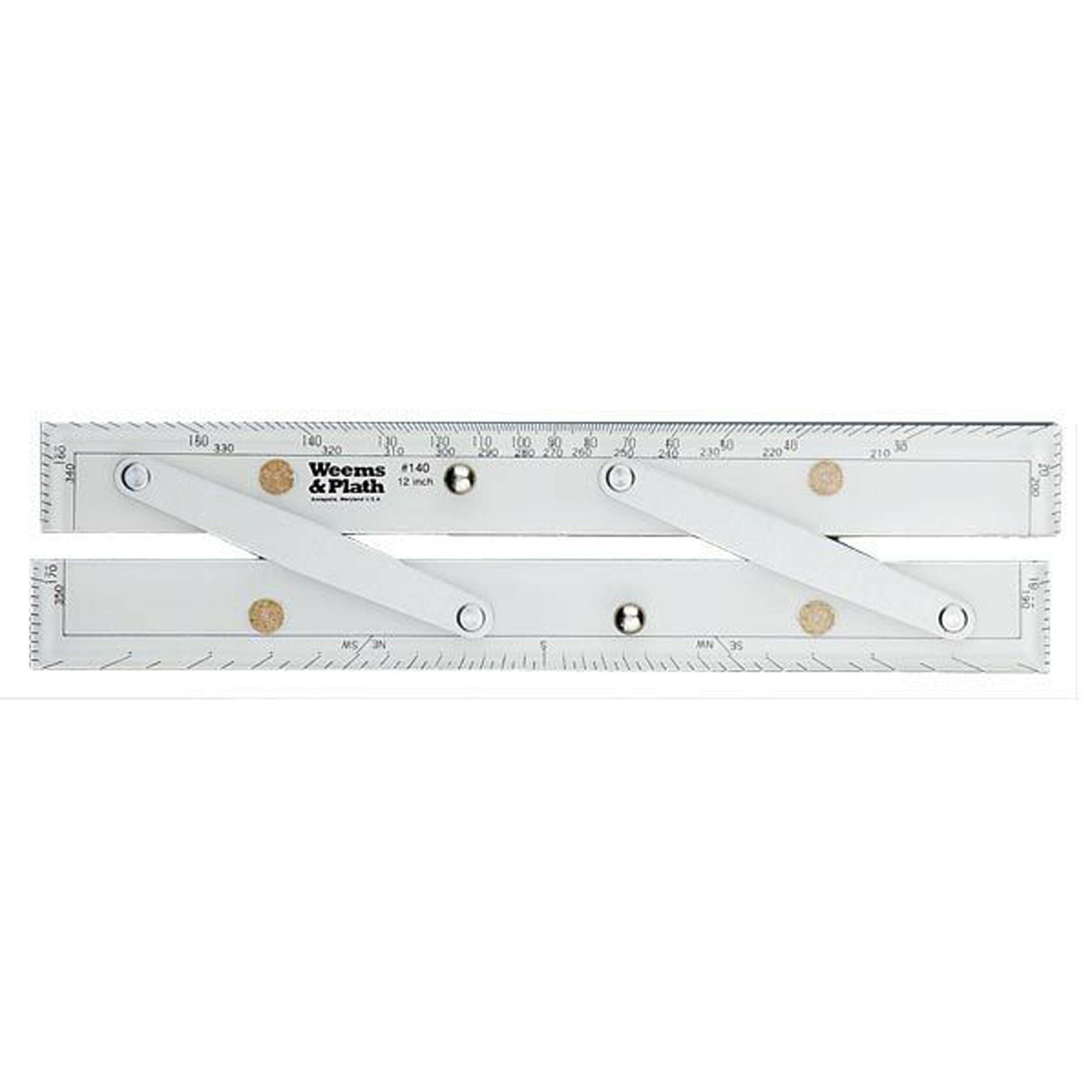 Weems & Plath Parallel Ruler with Brushed Aluminium Arms.