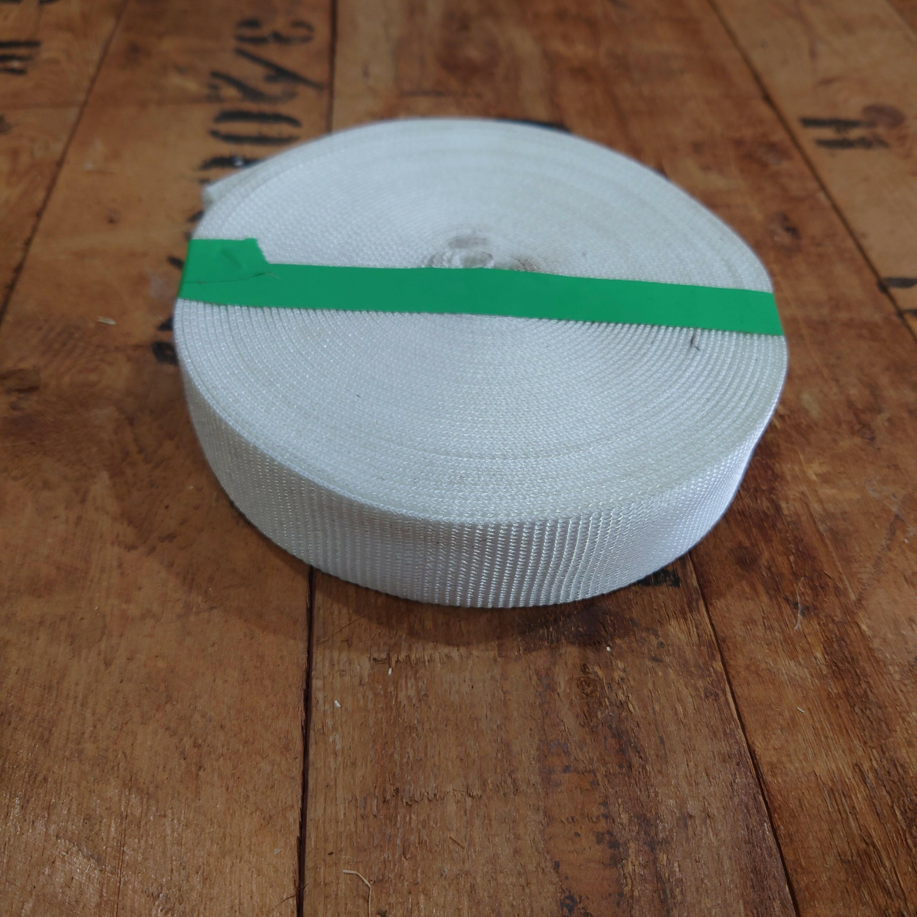 White Polyester Webbing 38mm.