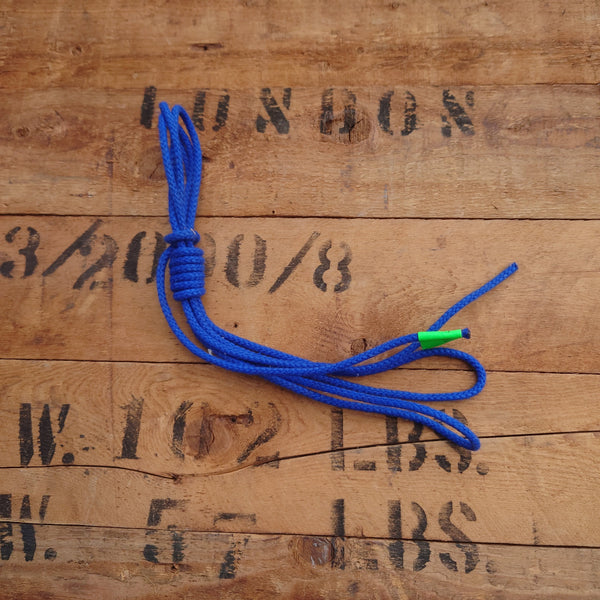4mm matt braided polyester blue 2.5m length
