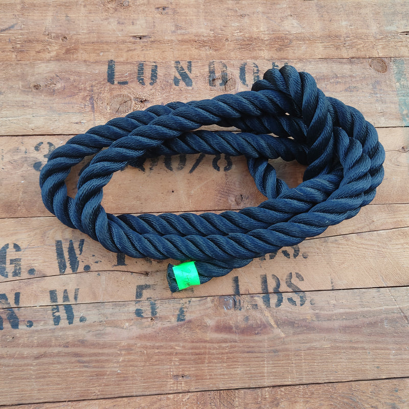 24mm 3 strand polyester black 3.5m length