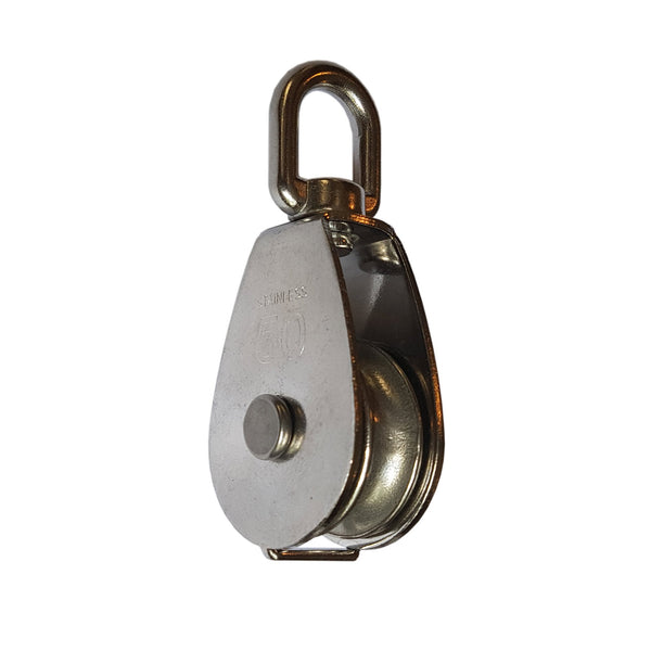 Single Pulley Sheave with Swivel Eye - Stainless Steel - Arthur Beale