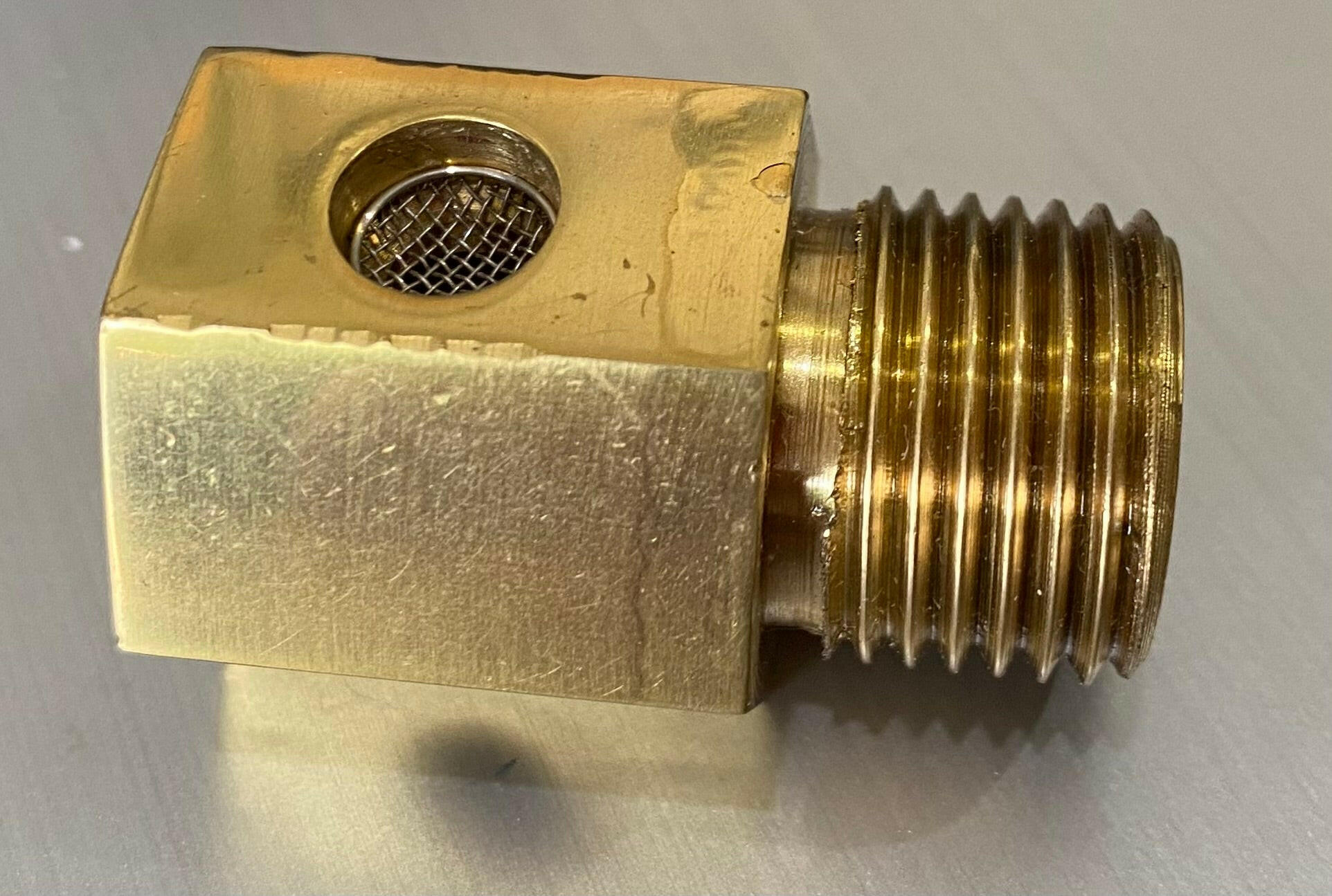 Polished Brass Hex Tank Vent 1/2".