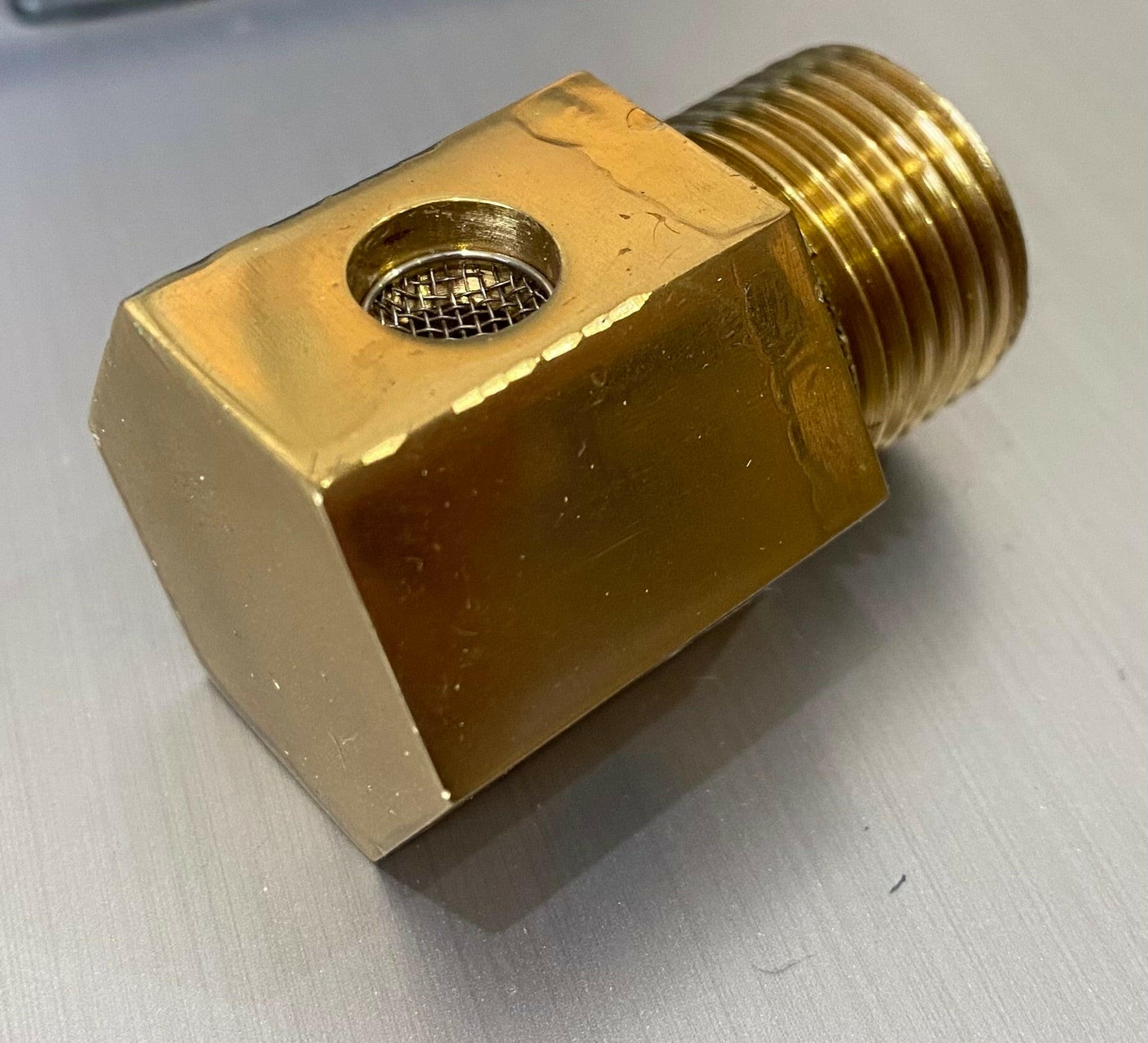 Polished Brass Hex Tank Vent 1/2".