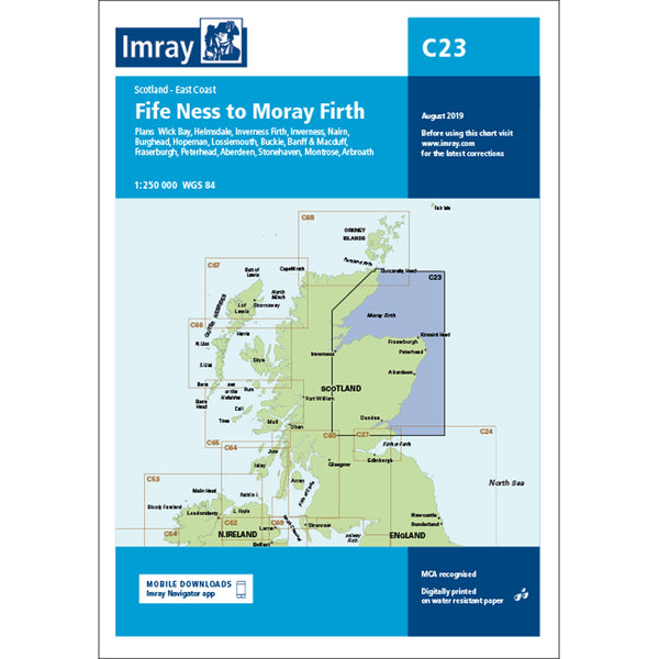 Imray Chart C23 Fife Ness to Moray Firth Scale 1:250 000 WGS84