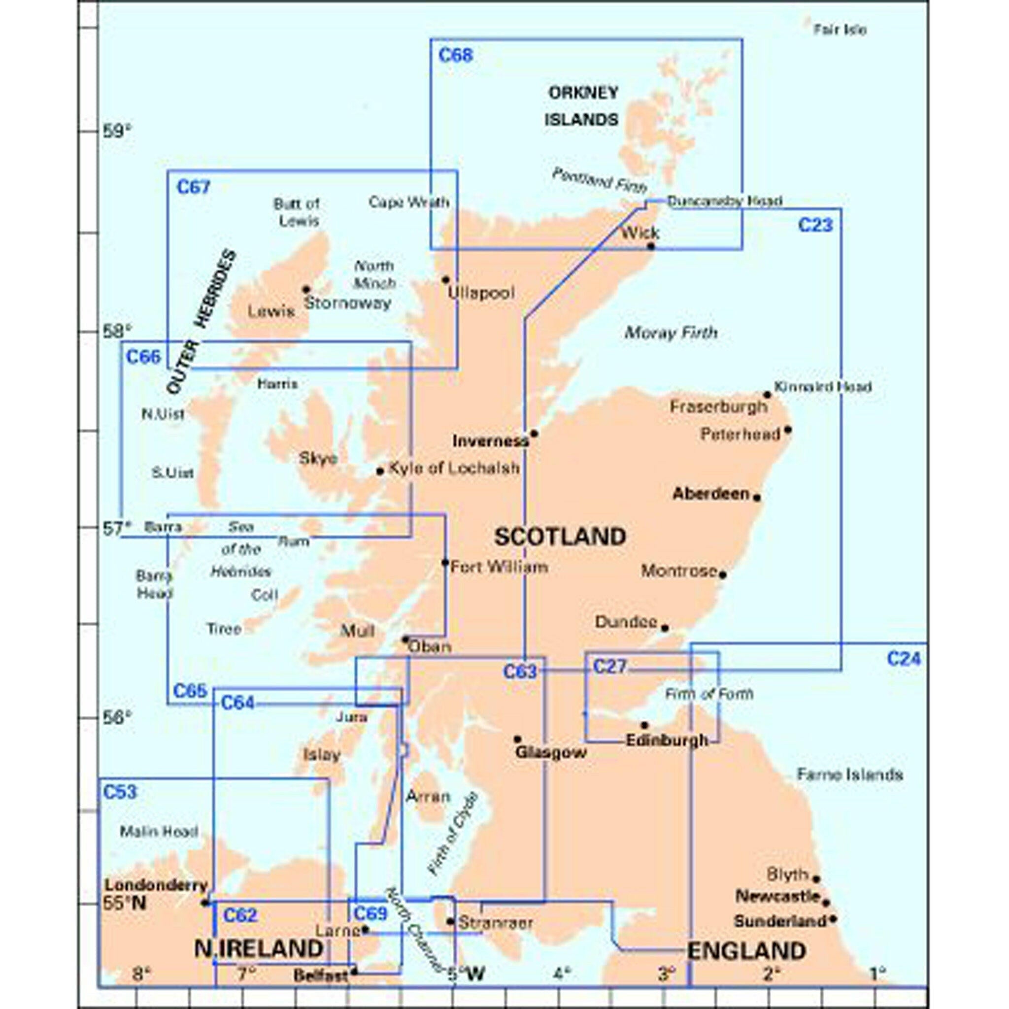 Imray Chart C27 Firth of Forth Scale 1:75 000 WGS84.