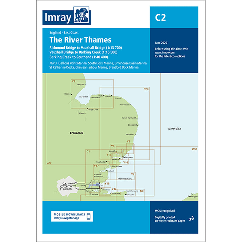 Imray Chart C2 The River Thames