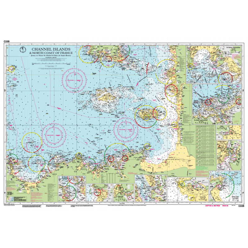 Imray Chart C33B Channel Islands (South) Scale 1:120 000 WGS84