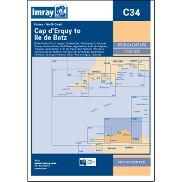 Imray Chart C34 Cap d'Erquy to Ile de Batz
