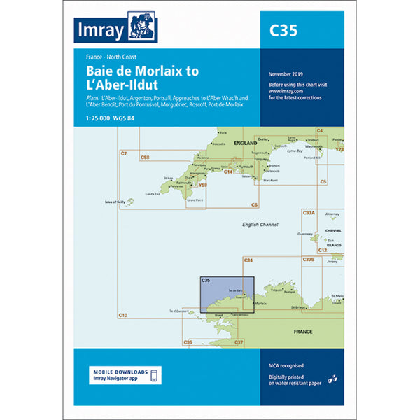 Imray Chart C35 Baie de Morlaix to L'Aber-Ildut