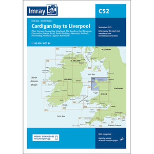 You added <b><u>Imray Chart C52 Cardigan Bay to Liverpool Scale 1:145 000 WGS84</u></b> to your cart.
