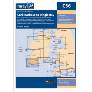 You added <b><u>Imray Chart C56 Cork Harbour to Dingle Bay Scale 1:170 000 WGS84</u></b> to your cart.