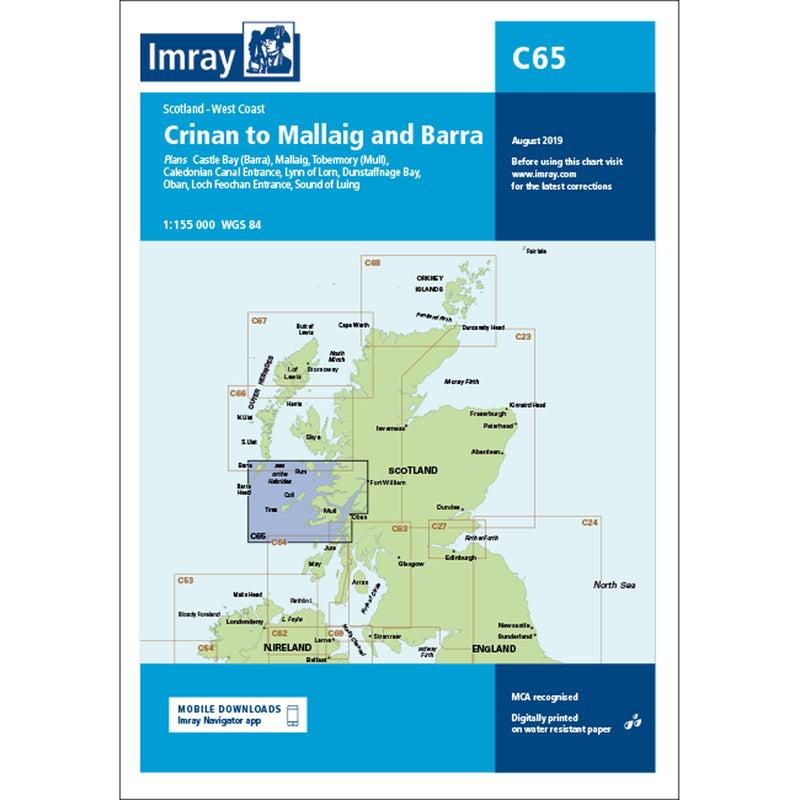Imray Chart C65 Crinan to Mallaig and Barra