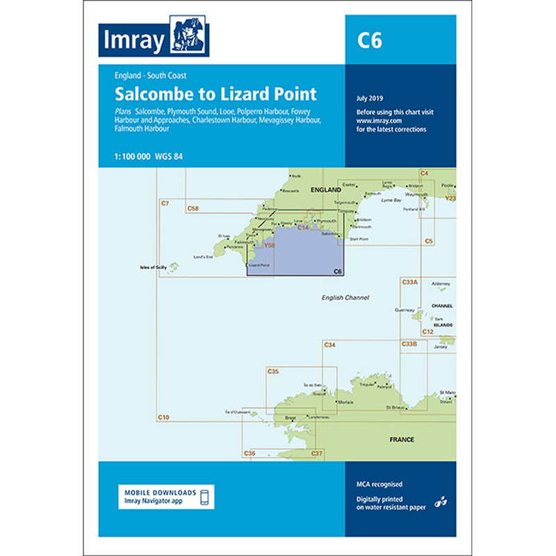 Imray Chart C6 Salcombe to Lizard Point