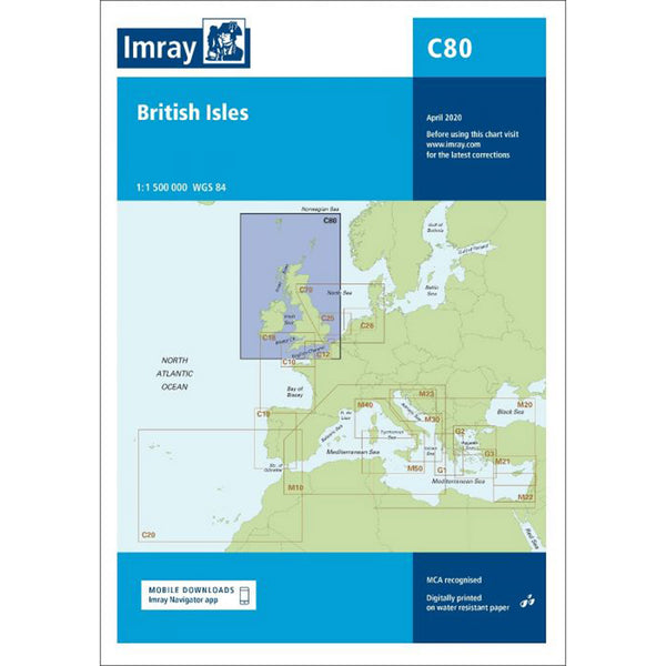 Imray Chart C80 British Isles Scale 1: 1 500 000 WGS84