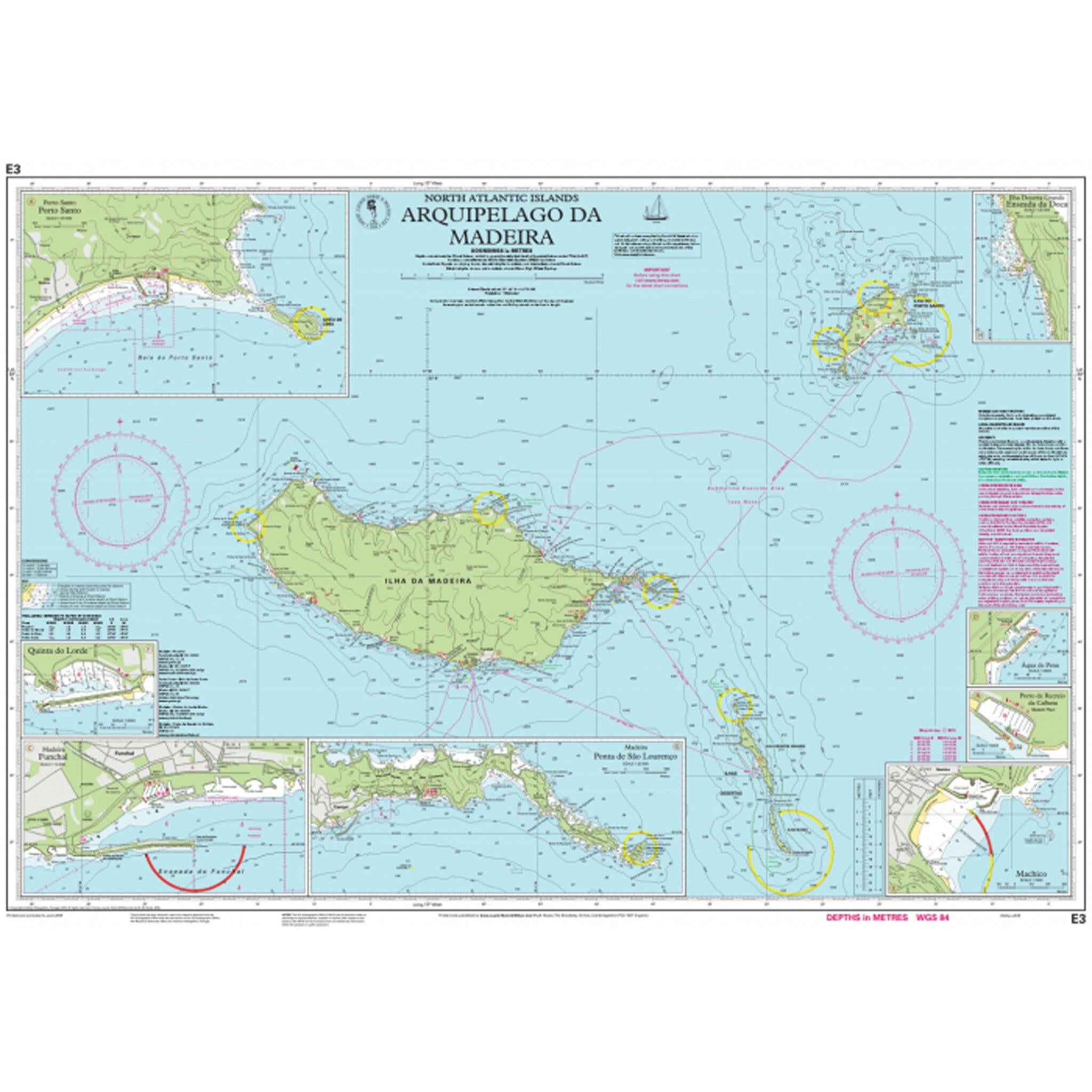 Imray Chart E3 Madeira Scale 1: 170 000 WGS84.