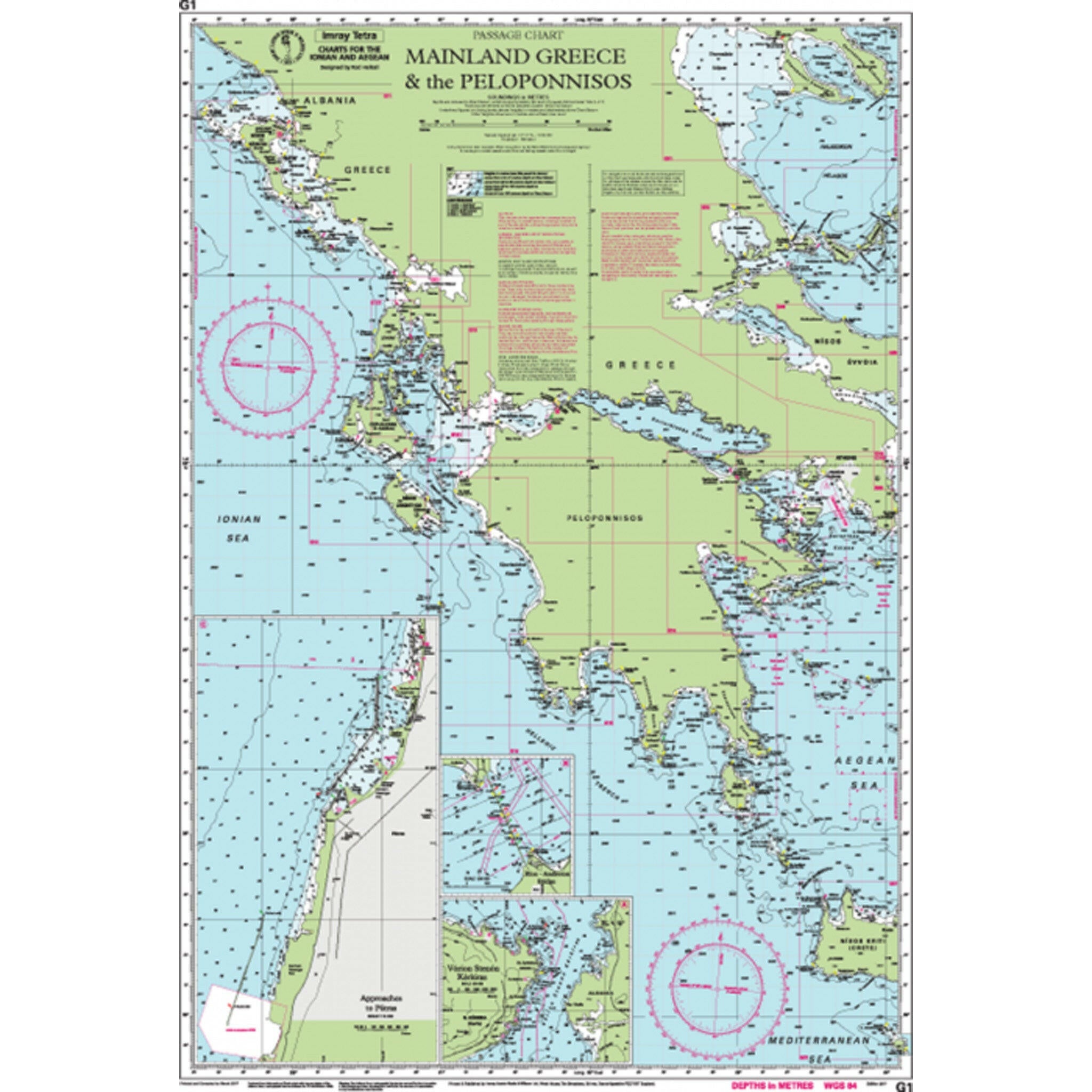 Imray Chart G1 - Greece and Peloponissos.