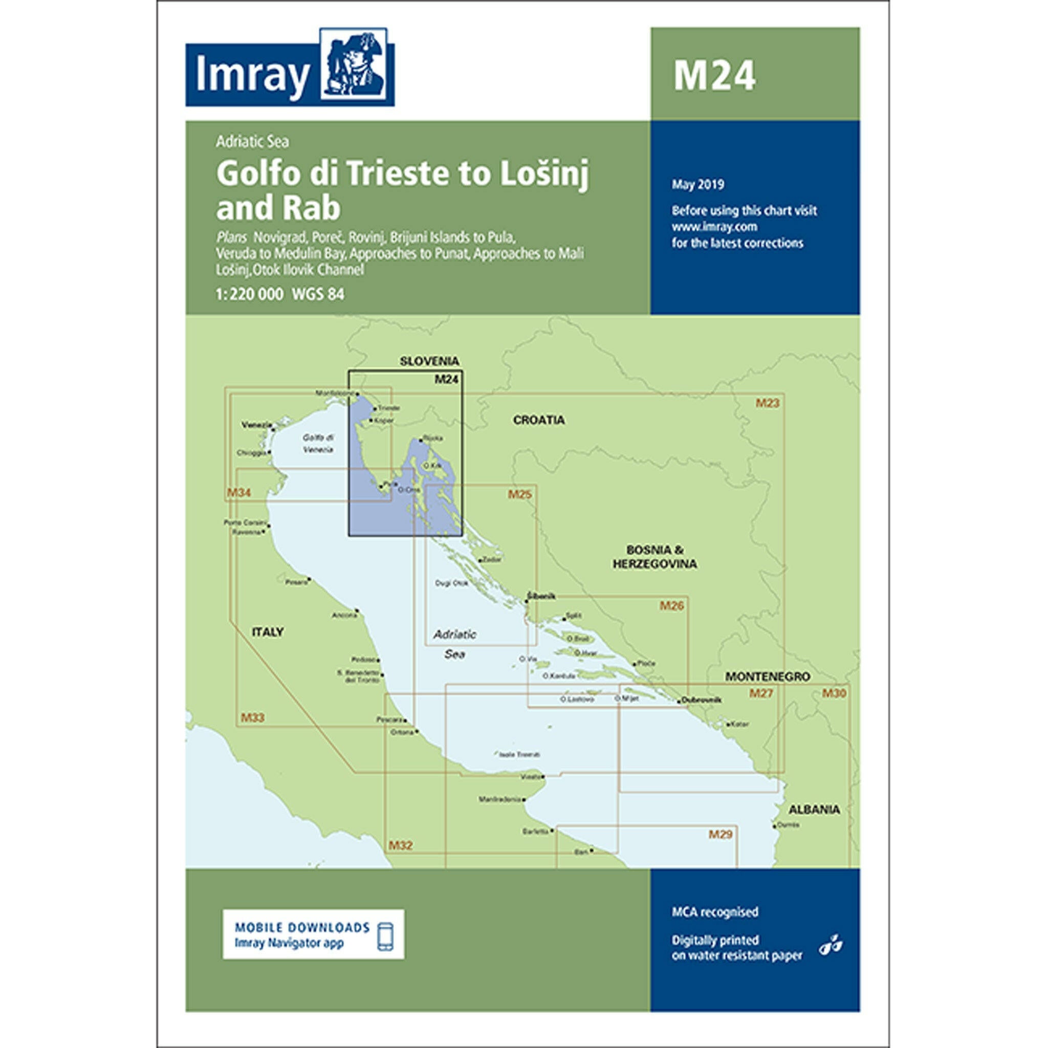 Imray M24 Golfo di Trieste to Losinj & Rab.