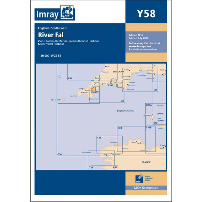 Imray Y58 River Fal - Falmouth to Truro