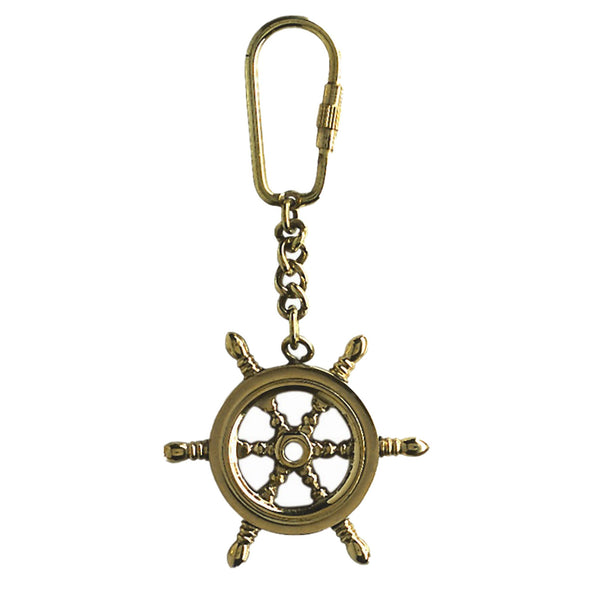 Brass Keyring Ship Wheel - Arthur Beale