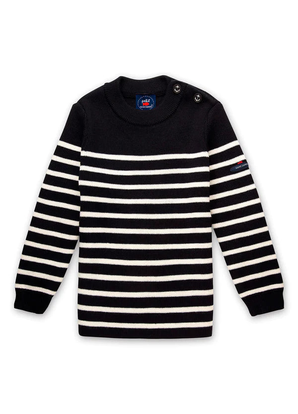 Saint James Moussaillon striped sailor jumper for kids.