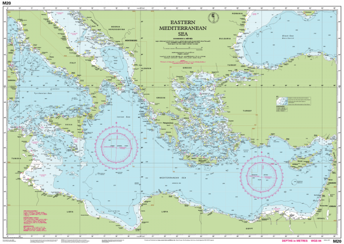 Imray Chart M20 : Eastern Mediterranean Scale 1: 2 750 000 WGS84