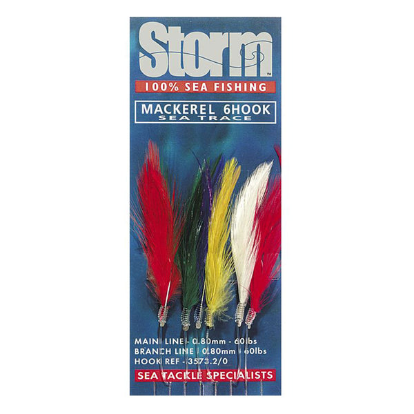Storm Mackerel Feathers 6 Hook - Arthur Beale